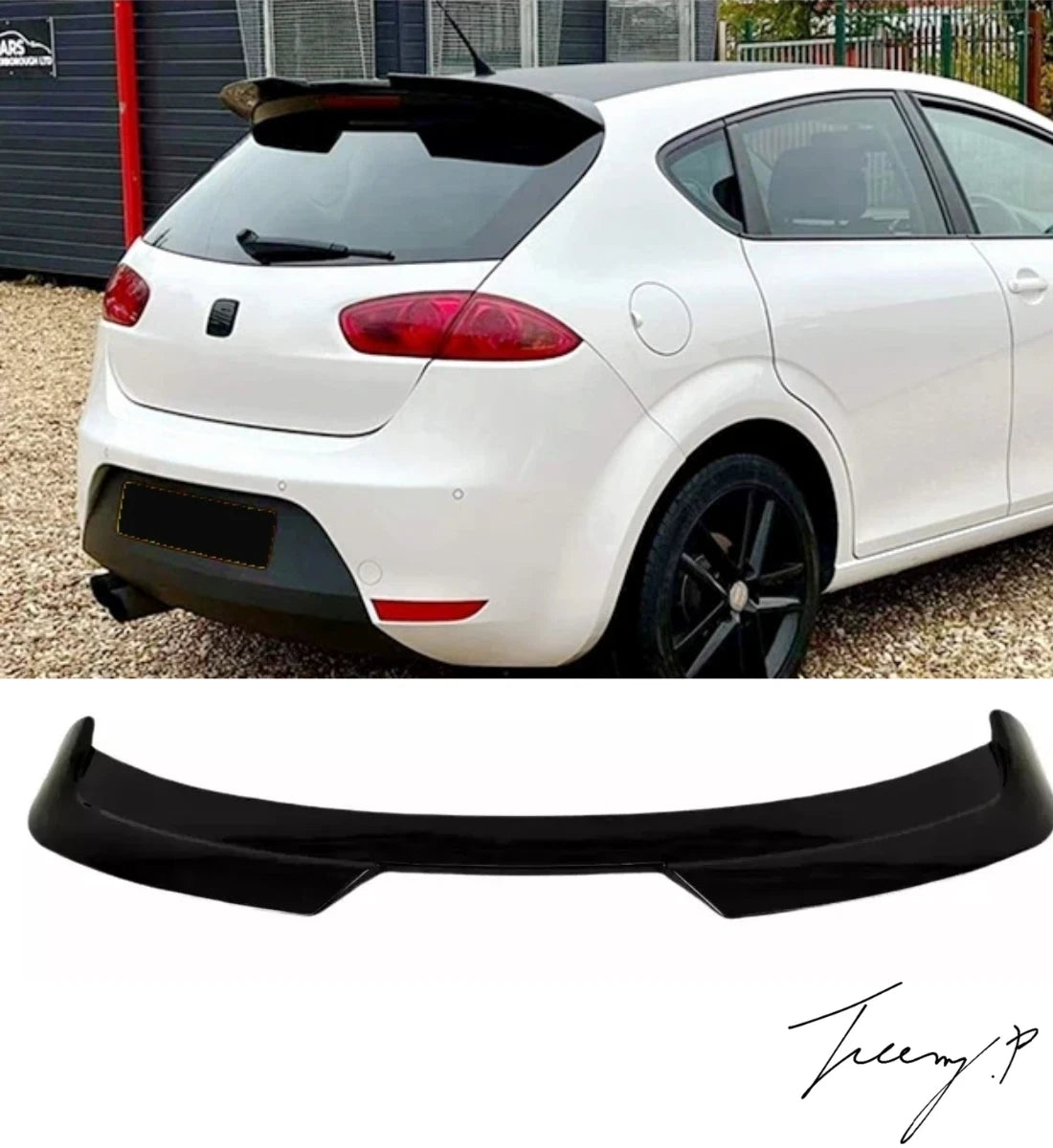 SEAT Leon MK2 1P Facelift 2009-2012 Gloss Black ABS Rear Boot Roof Spoiler Wing Lip Kit