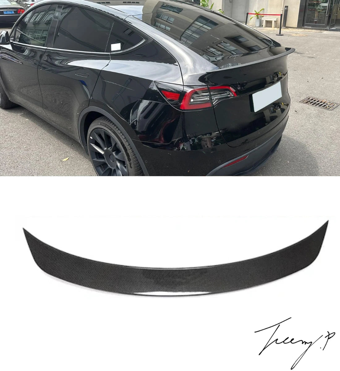 Tesla Model Y (2020+) Taiwan Style Gloss Black Rear Boot Spoiler

