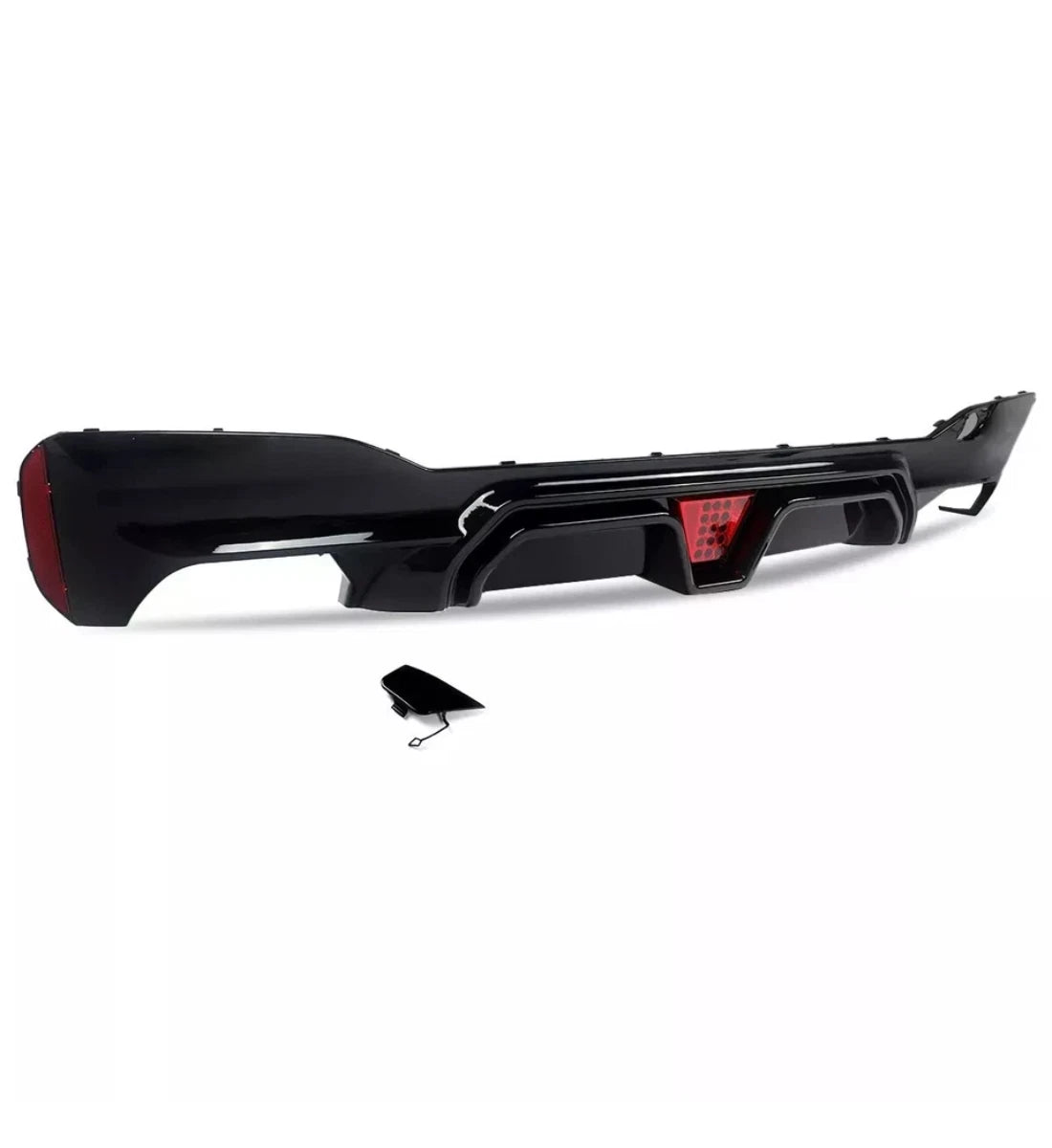 BMW 5 Series G30 G38 2017-2022 Gloss Black Rear Valance Diffuser Quad
