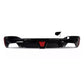 BMW 5 Series G30 G38 2017-2022 Gloss Black Rear Valance Diffuser Quad