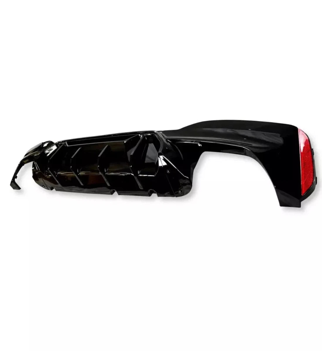 BMW 5 SERIES G30 G38 2017 - 2022 GLOSS BLACK REAR VALANCE DIFFUSER QUAD BODYKIT