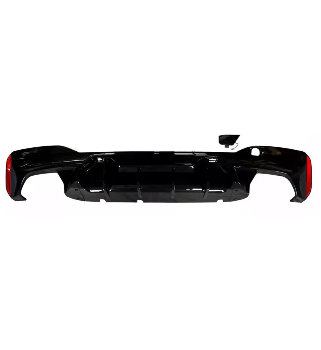 BMW 5 SERIES G30 G38 2017 - 2022 GLOSS BLACK REAR VALANCE DIFFUSER QUAD BODYKIT