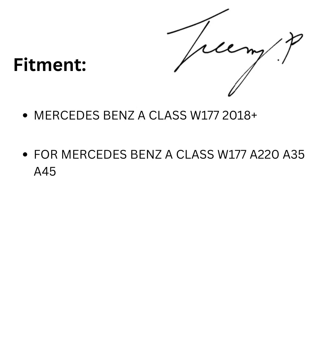 Mercedes A-Class W177 A45 A35 (2018+) AMG Style Gloss Black Rear Boot Roof Spoiler
