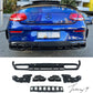 MERCEDES C CLASS A205 C205 COUPE AMG 2015 - 2023 C63 S STYLE REAR DIFFUSER WITH TAIL PIPES BODYKIT