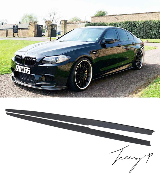 BMW 5 Series F10 F11 (2010-2016) MP Style Side Skirt Extension Gloss Black Blades