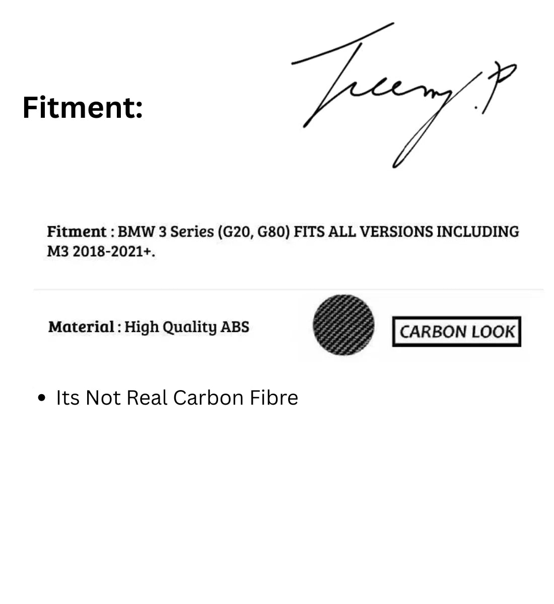 BMW M3 G80 & 3 Series G20 (2019–Present) Trunk Spoiler PSM Style Highkick Carbon Fiber