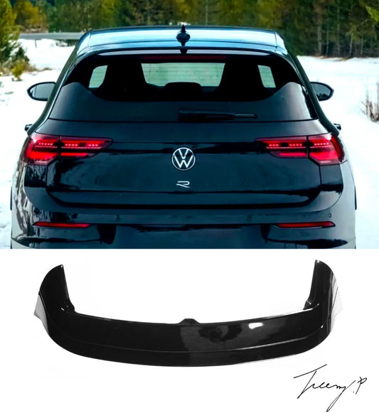 VW Golf MK8 GTI R LINE 2021-2023 Gloss Black CS Clubsport Style Rear Spoiler