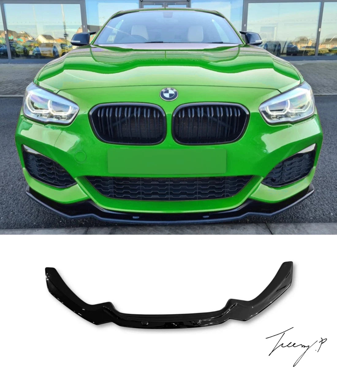 BMW 1 Series F20 F21 (2015-2019) LCI M Sport Gloss Black Front Splitter Lip 