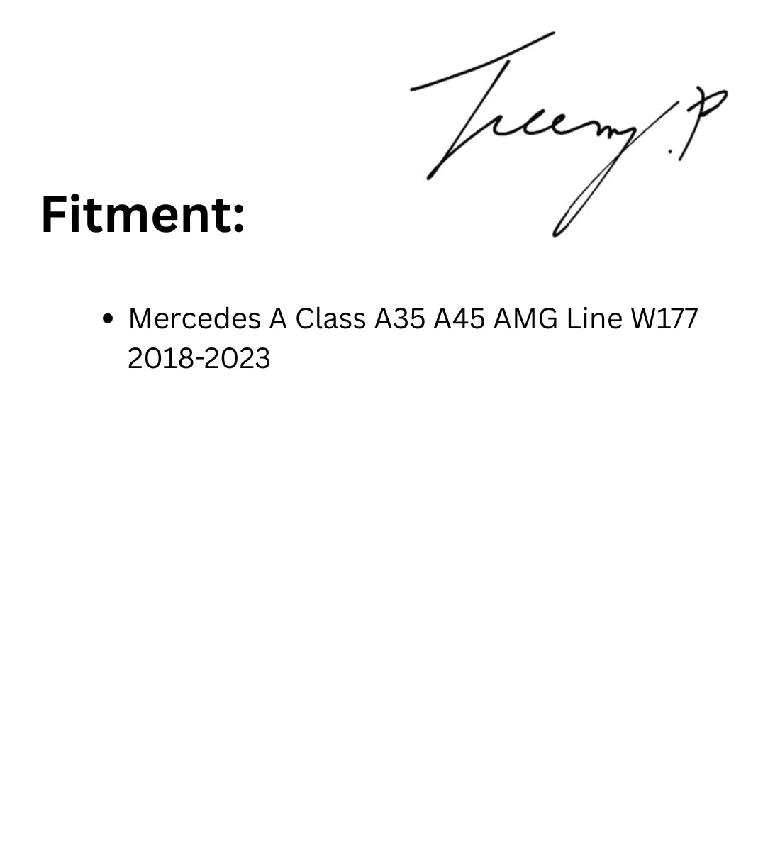 Mercedes A Class W177 (2018-2023) A35 A45 AMG Line Front Lip Splitter Gloss Black