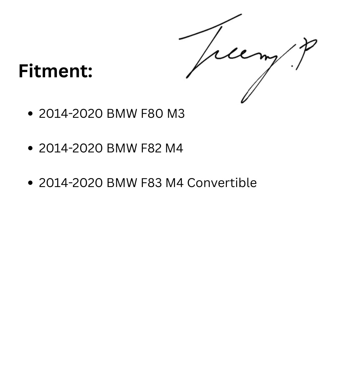 BMW M3/M4 F80/F82 (2014–2019) Performance Style Carbon Fiber Side Skirt Extensions Set