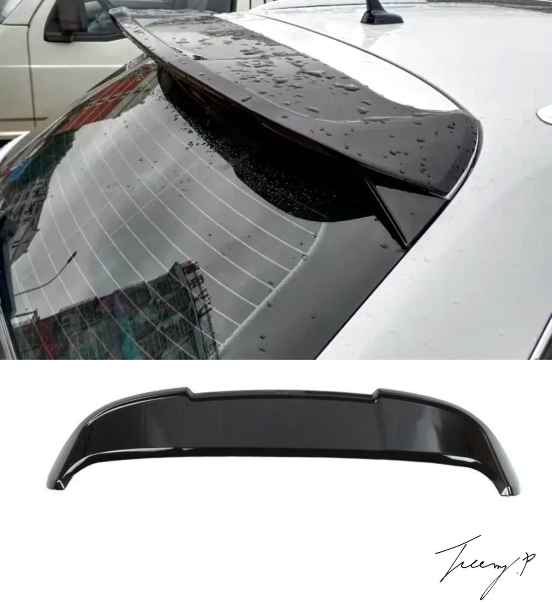 AUDI A3 (8V) Hatchback (2014-2020) Gloss Black Rear Roof Spoiler - Top Wing Lip