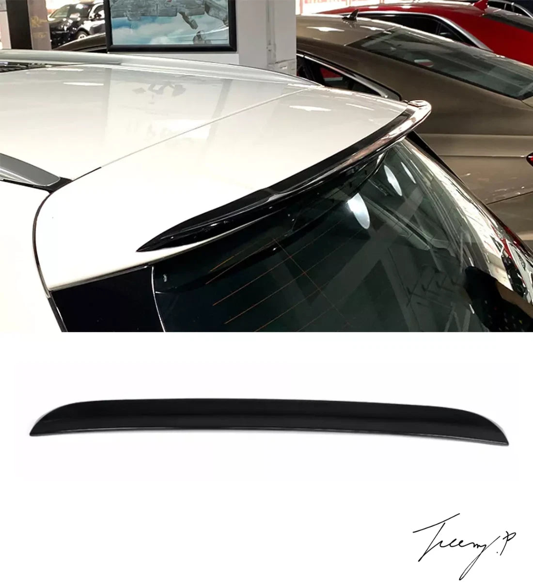Jaguar E-Pace 2017 - 2026 Gloss Black Roof Extension Lip Spoiler