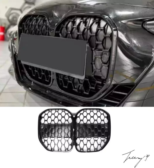 BMW 4 Series (G22/G23/G26) (2020+) M4 Style Kidney Grille - All Black