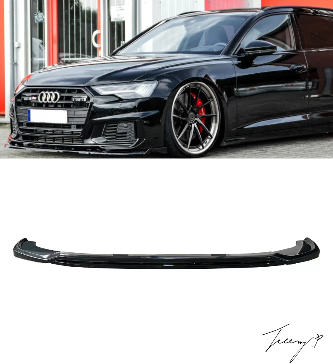 Audi S6 (C8) Sedan & Avant (2019+) Front Splitter - High-Gloss Finish