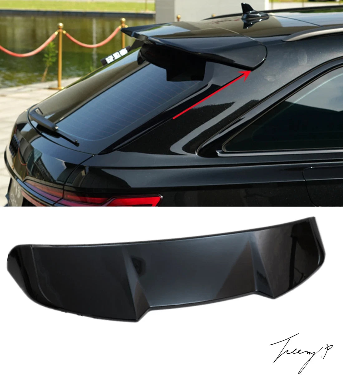 Audi S6 (C8) Gloss Black RS-Style Rear Roof Spoiler Lip (2019–Present)