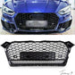 Audi S5 (2016-2020) RS-Style Gloss Black Honeycomb Radiator Grille