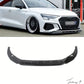Audi A3 S3 (2020+) 8Y Front Lip Splitter Spoiler - Gloss Black Body Kit Upgrade