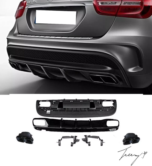Mercedes GLA Class X156 (2013-2018) AMG GLA45 Edition 1 Conversion Rear Diffuser and Tailpipes
