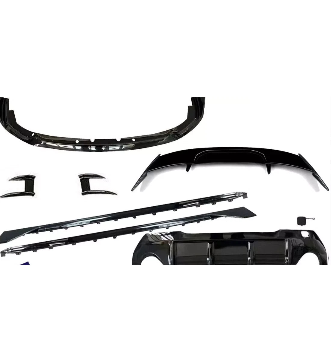 M Performance style front splitter, rear diffuser, and aero body kit installed on a 2019-2025 BMW 1 Series F40 120i