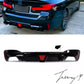 BMW 5 Series G30 G38 2017-2022 Gloss Black Rear Valance Diffuser Quad