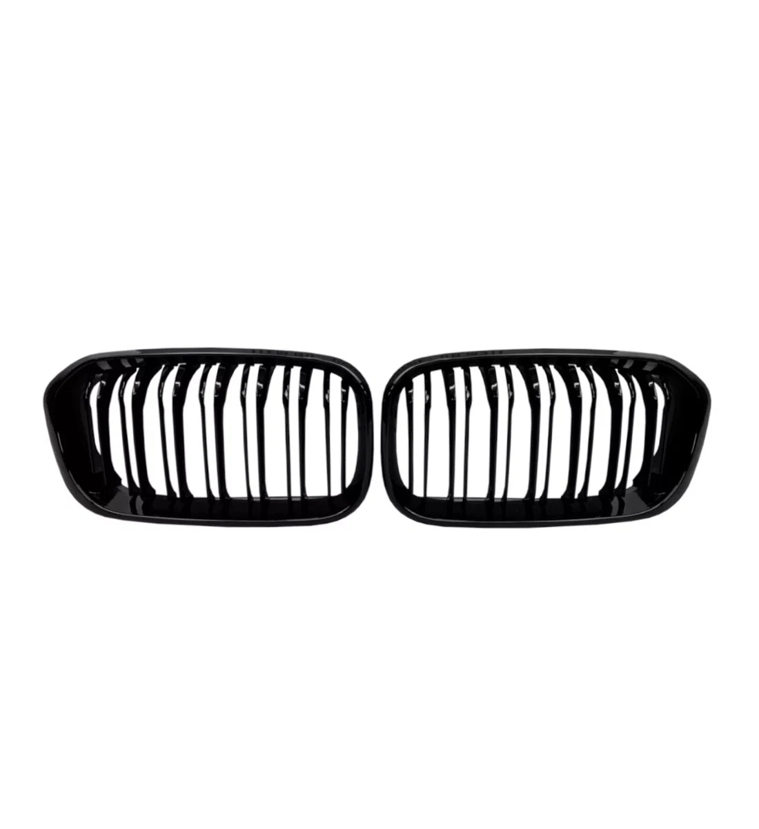 BMW 1 Series F20 (2015-2019) Front Kidney Grilles Double Slat Gloss Black