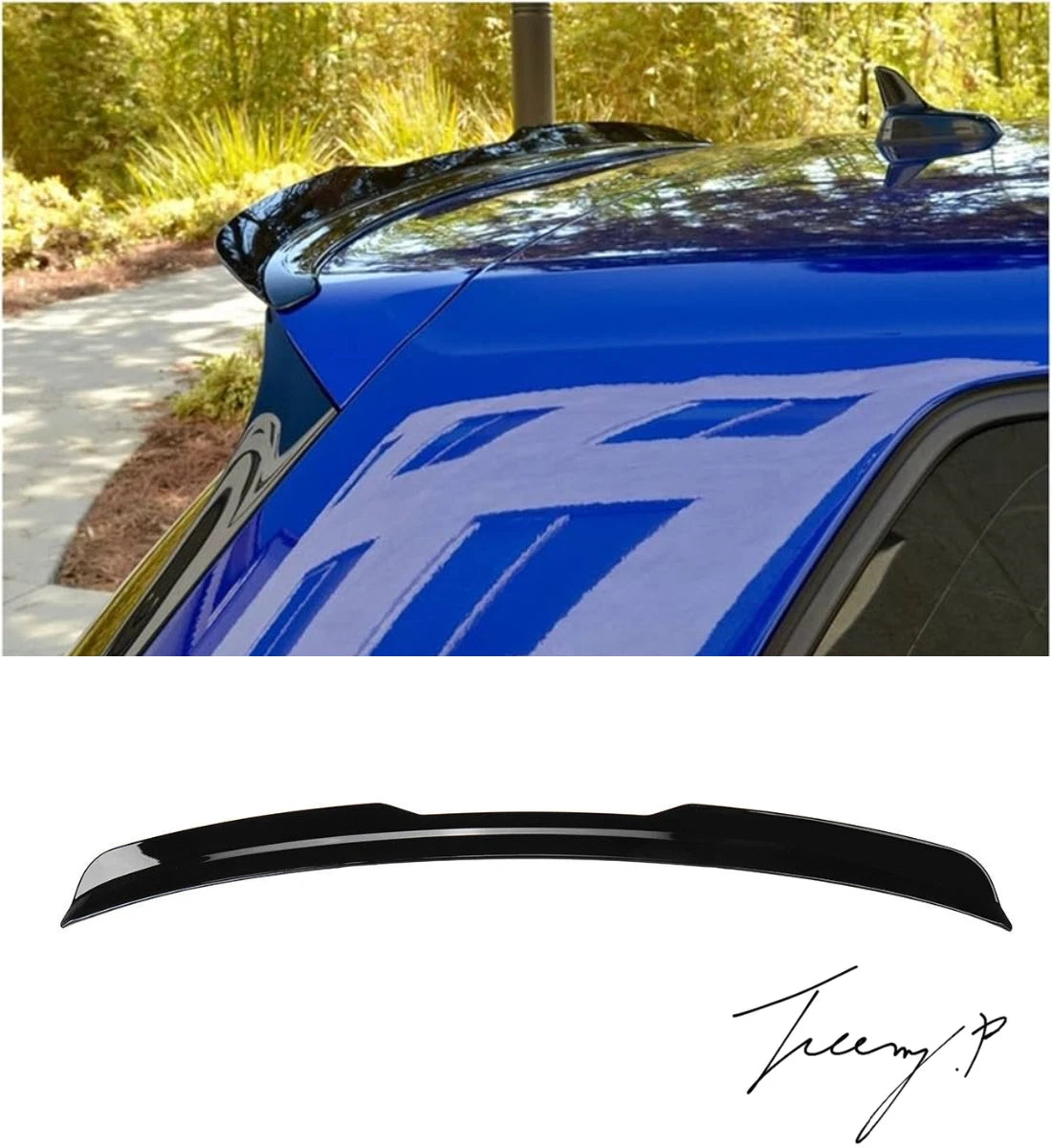VW Golf 7 MK7.5 (2014-2019) Max Style Rear Roof Spoiler Wing Gloss Black
