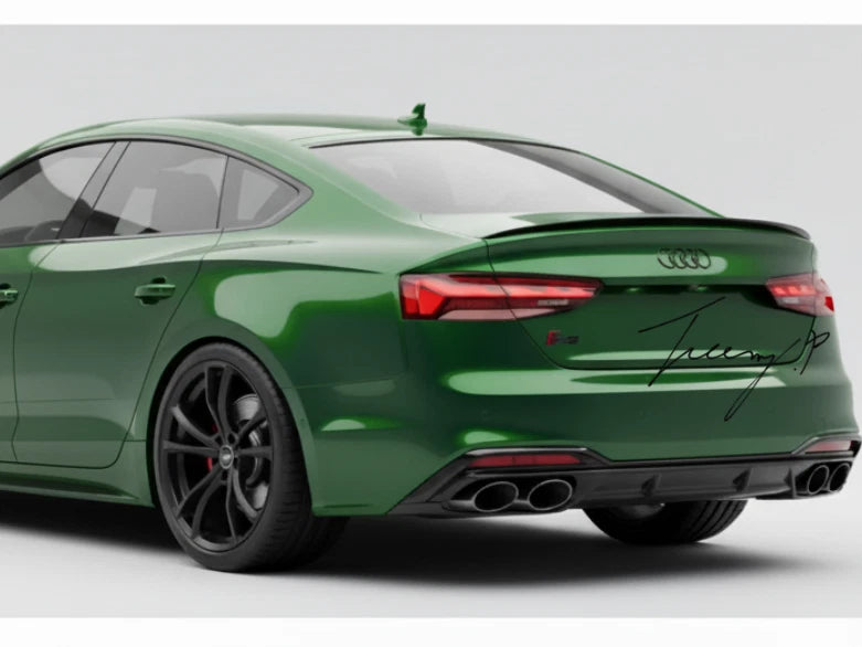 AUDI A5 COUPE 2017 - 2026 GLOSS BLACK REAR BOOT LIP SPOILER