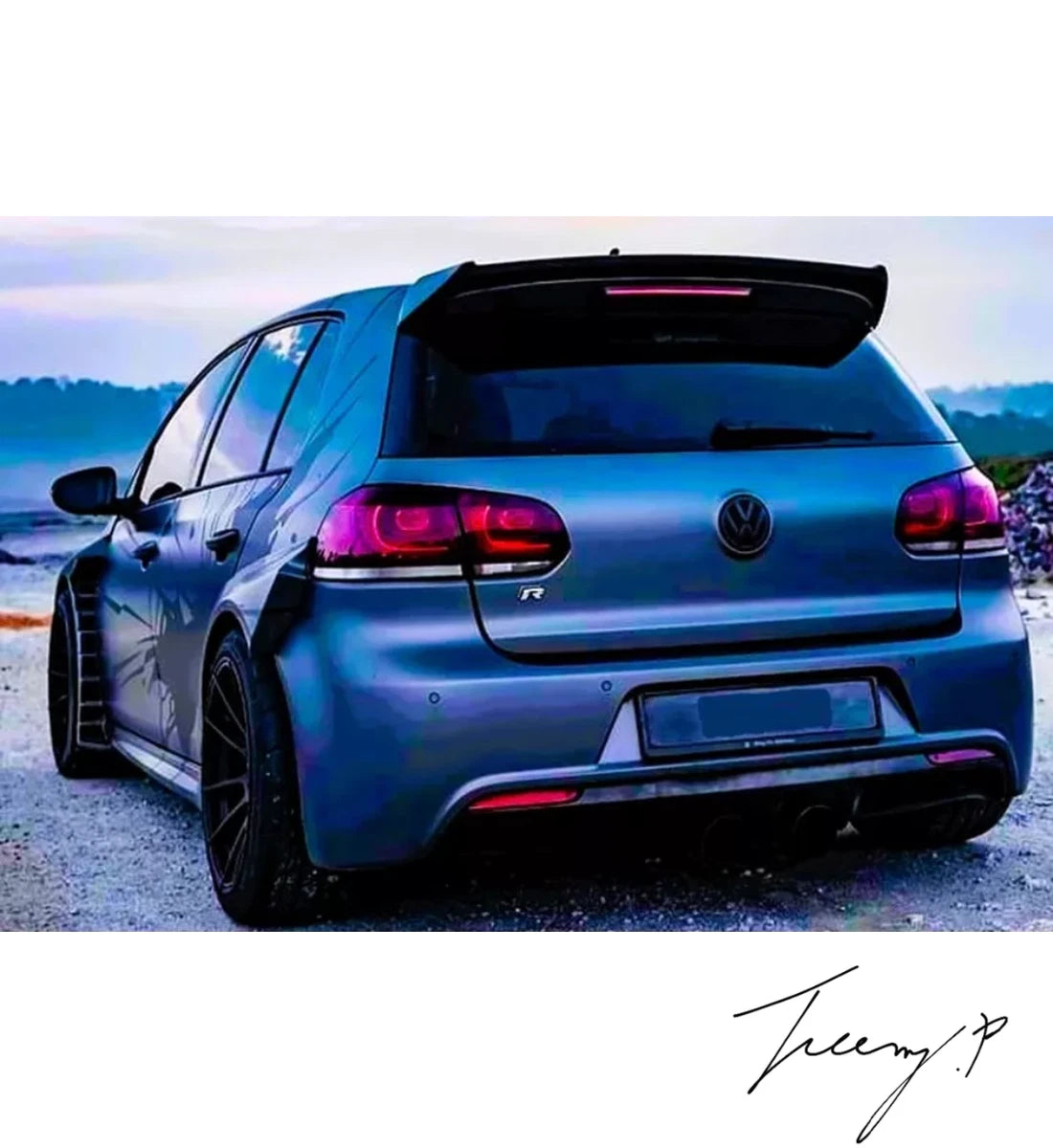 VW Golf MK6 GTI GTD Golf (2008-2013) Osir Style Rear Roof Spoiler  Glossy Black