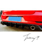 VW Golf GTI MK7.5 (2016-2020 ) Rear Bumper Diffuser Spoiler Blade Style Gloss Black