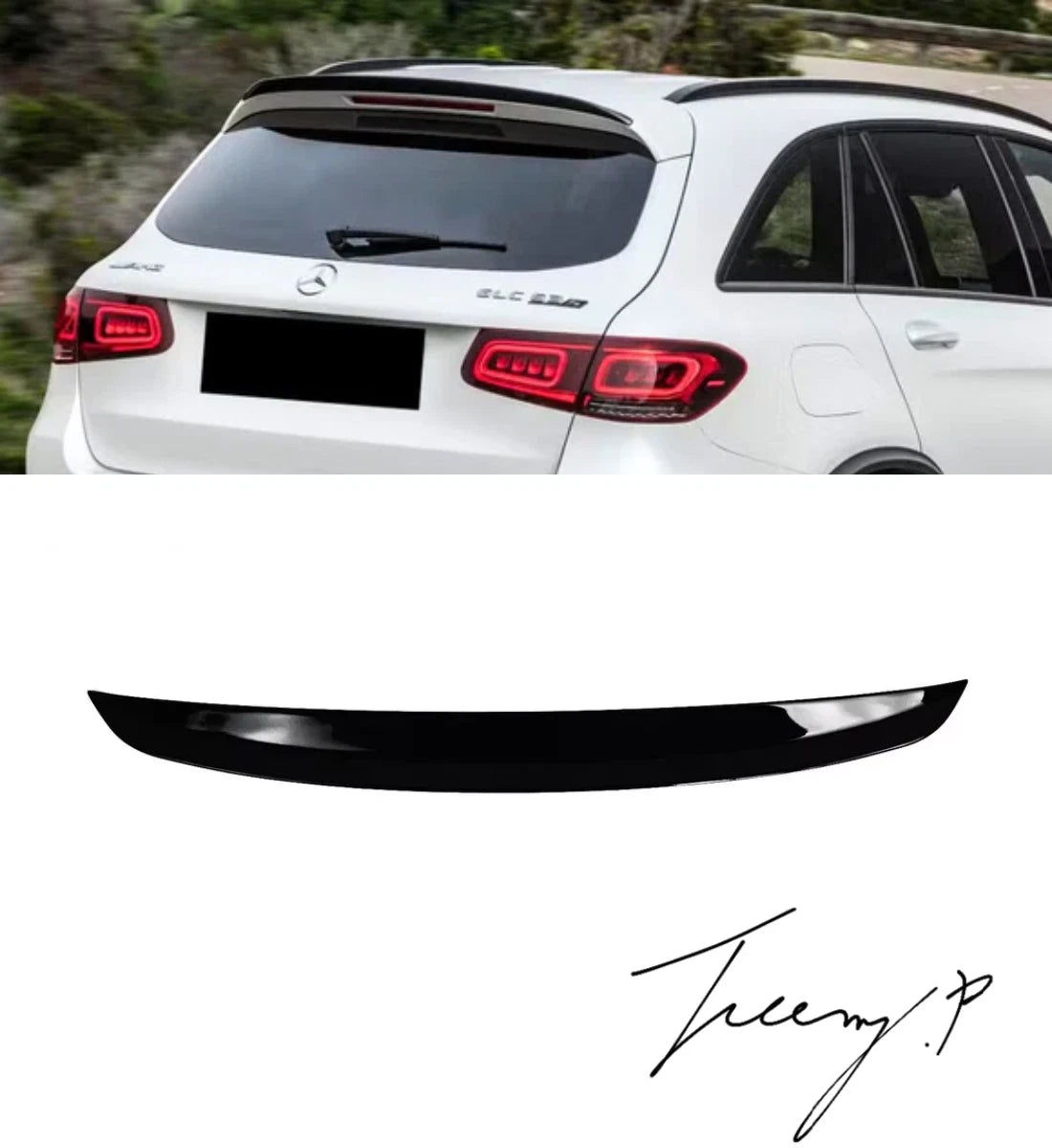 Mercedes GLC Class X253 GLC300 GLC43 (2020+) AMG Gloss Black Rear Roof Spoiler
