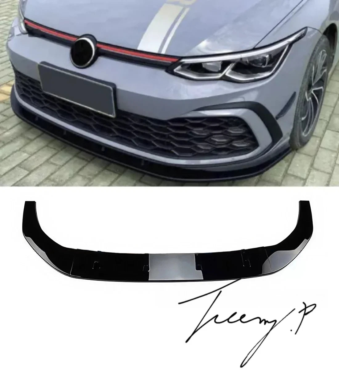 VW Golf MK7 (2013–2016) GTD GTE R R-Line Front Splitter Lip Spoiler Body Kit