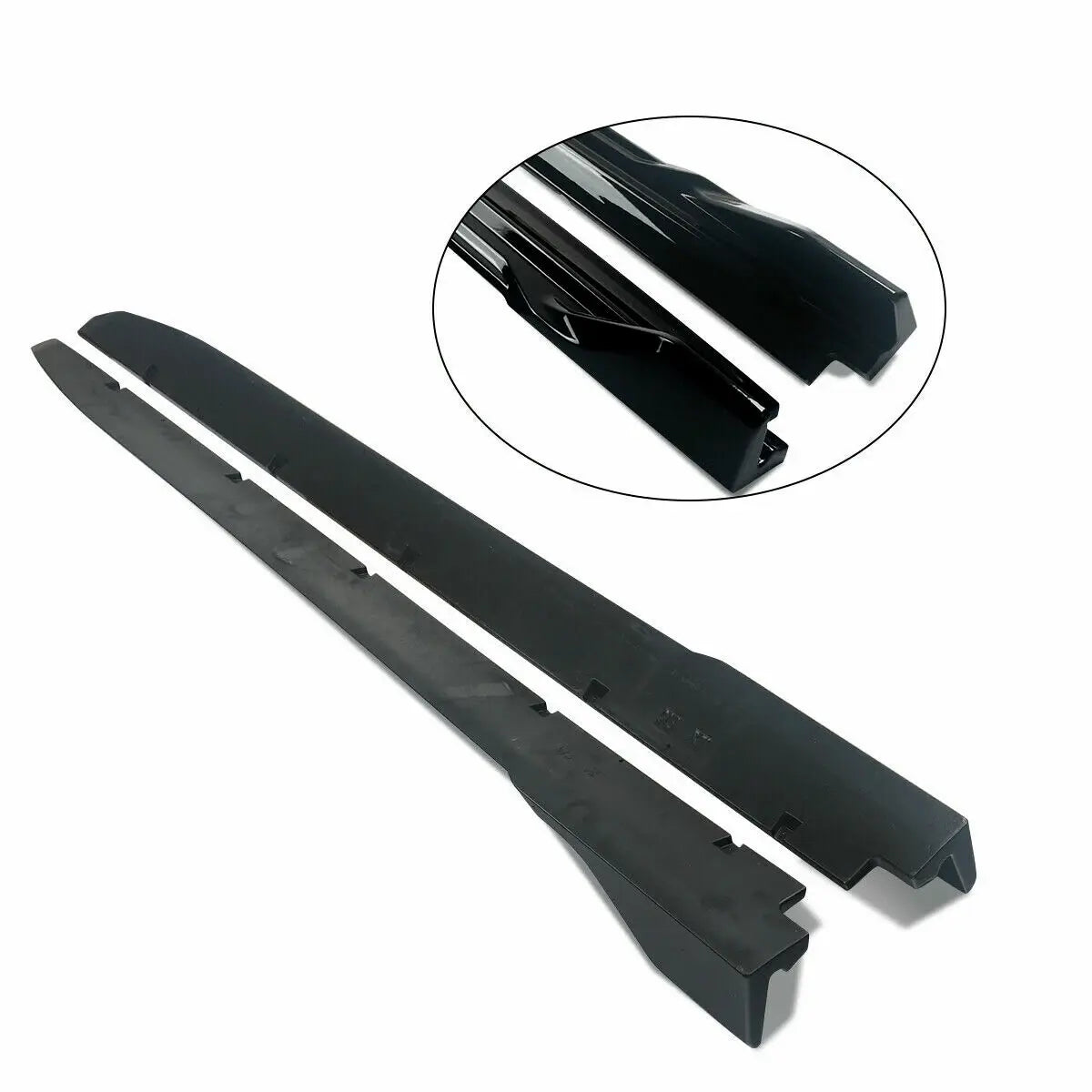 BMW X5 F15 X6 F16 2013 – 2018 MP STYLE GLOSS BLACK SIDE SKIRT EXTENSION BLADES LIP SPLITTER