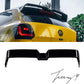 Gloss black Oettinger-style rear roof spoiler installed on a 2009-2017 Volkswagen Polo MK5 (6R / 6C / GTI / R)