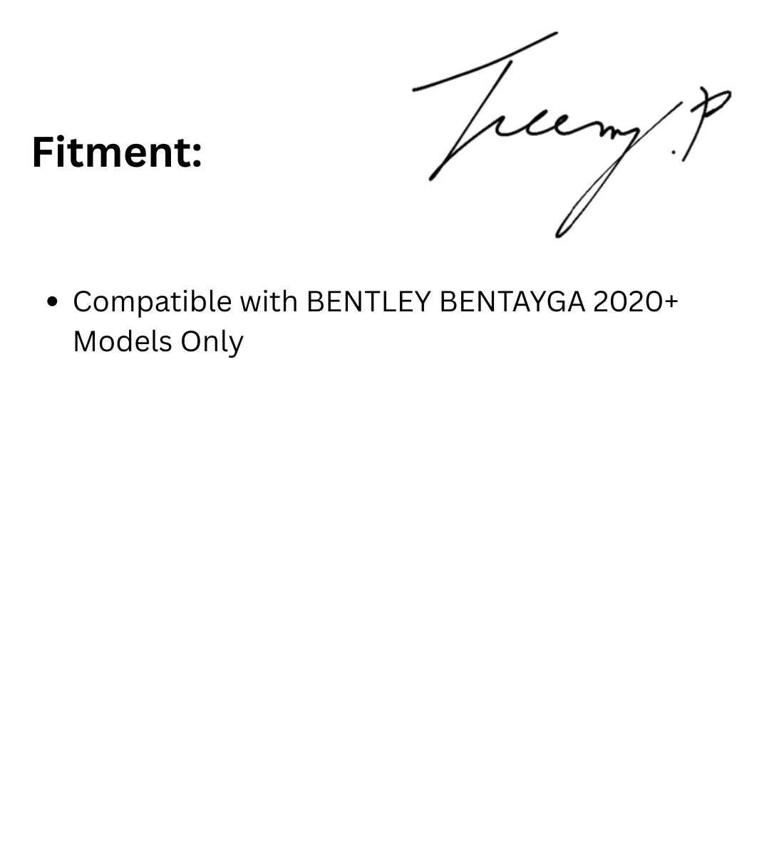 Bentley Bentayga 2020+ Front Radiator Mesh Grille Gloss Black
