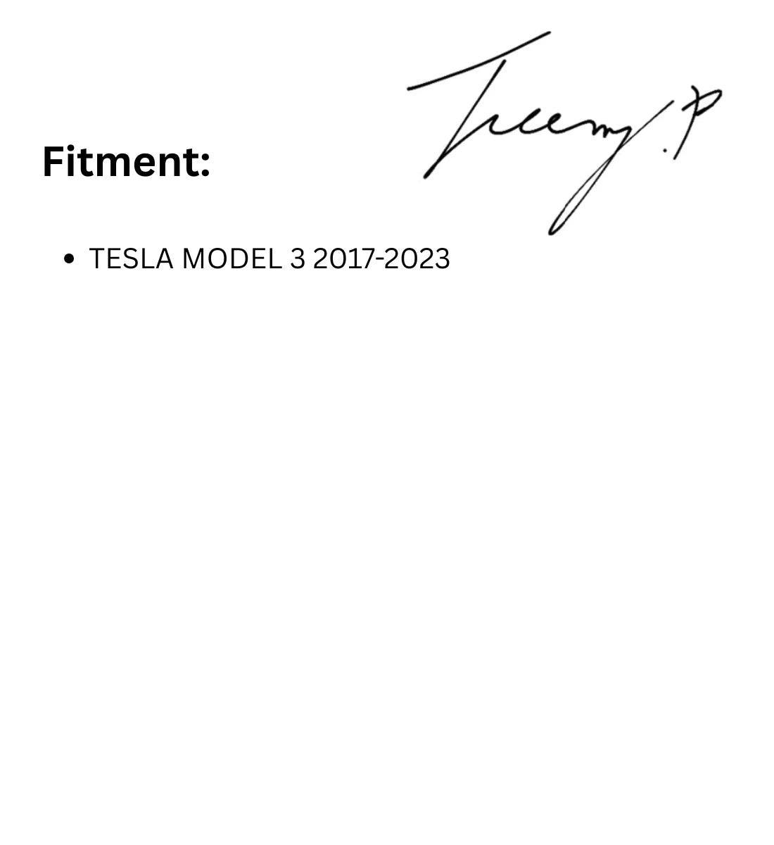 Tesla Model 3 (2017–2022) Aero Style 4-Piece Gloss Black Front Bumper Splitter