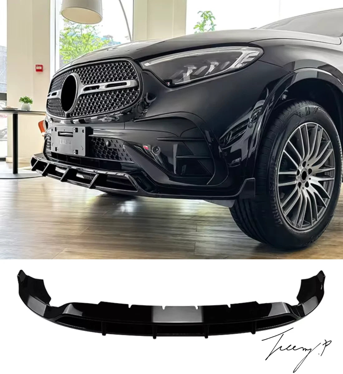 Mercedes GLC X254 (2023+) AMG Line Gloss Black Front Splitter Lip 
