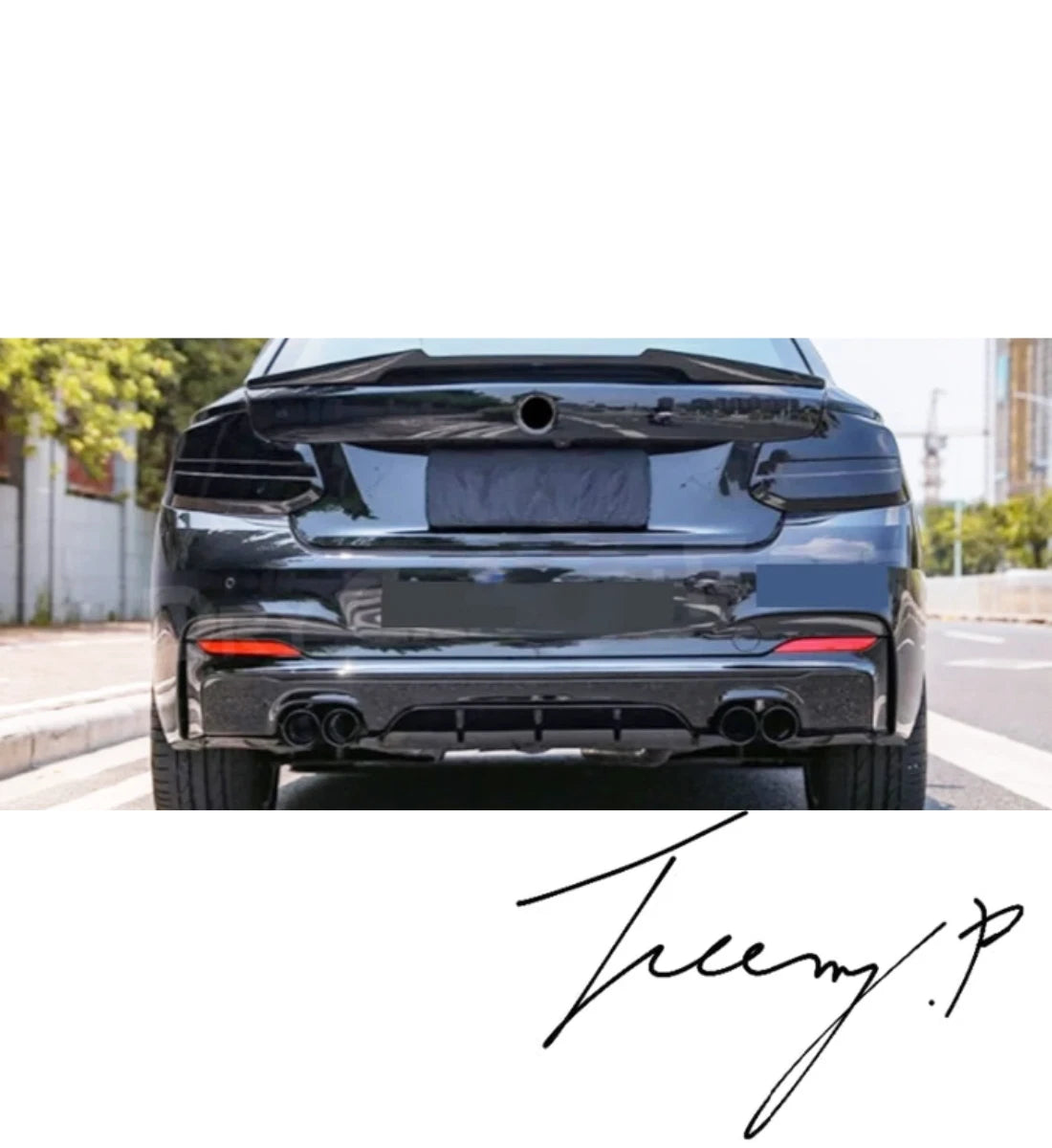 M Performance style front splitter, rear diffuser, and body kit installed on a 2014-2021 BMW 2 Series F22 Coupe / F23 Convertible