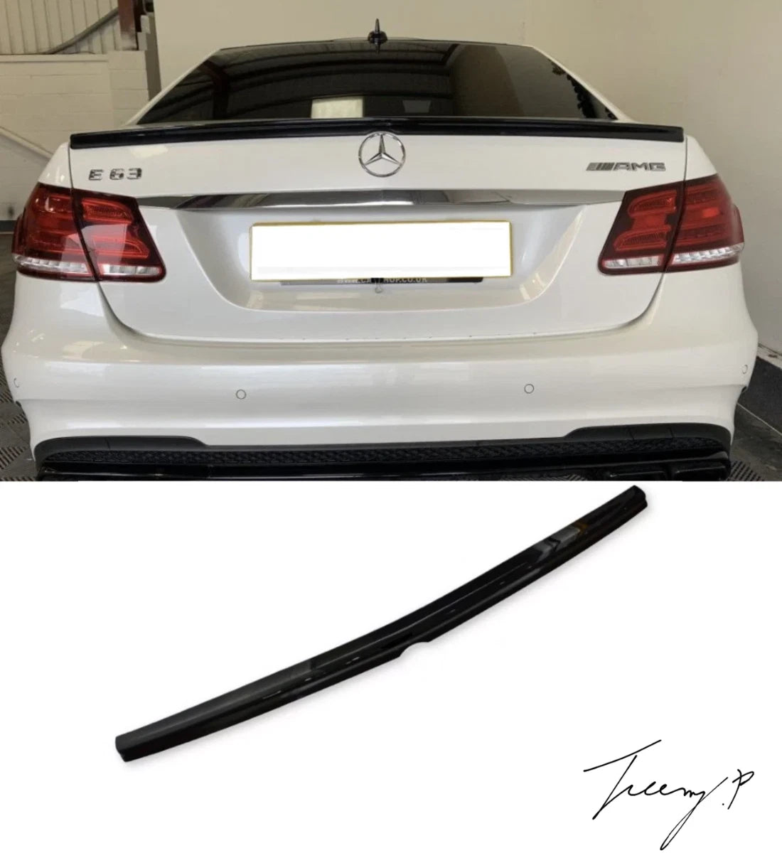 Mercedes E Class W212 E300 (08-15) Gloss Black AMG Rear Trunk Boot Lip Spoiler