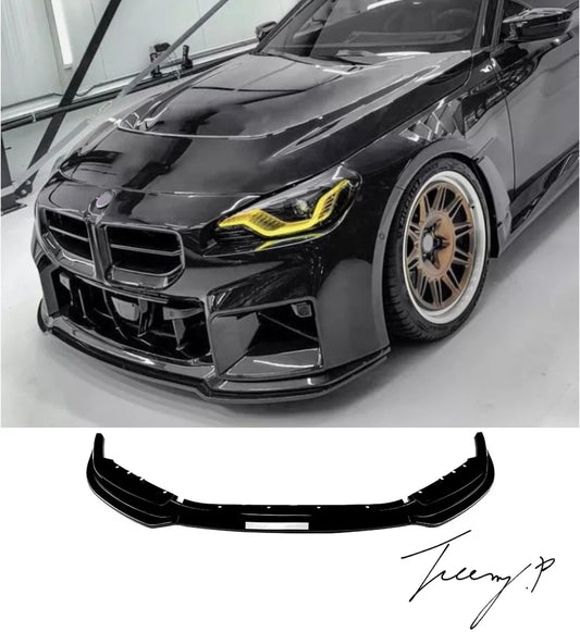 BMW M2 G87 (2023+) M Performance Gloss Black Front Splitter Lip Spoiler Body Kit 