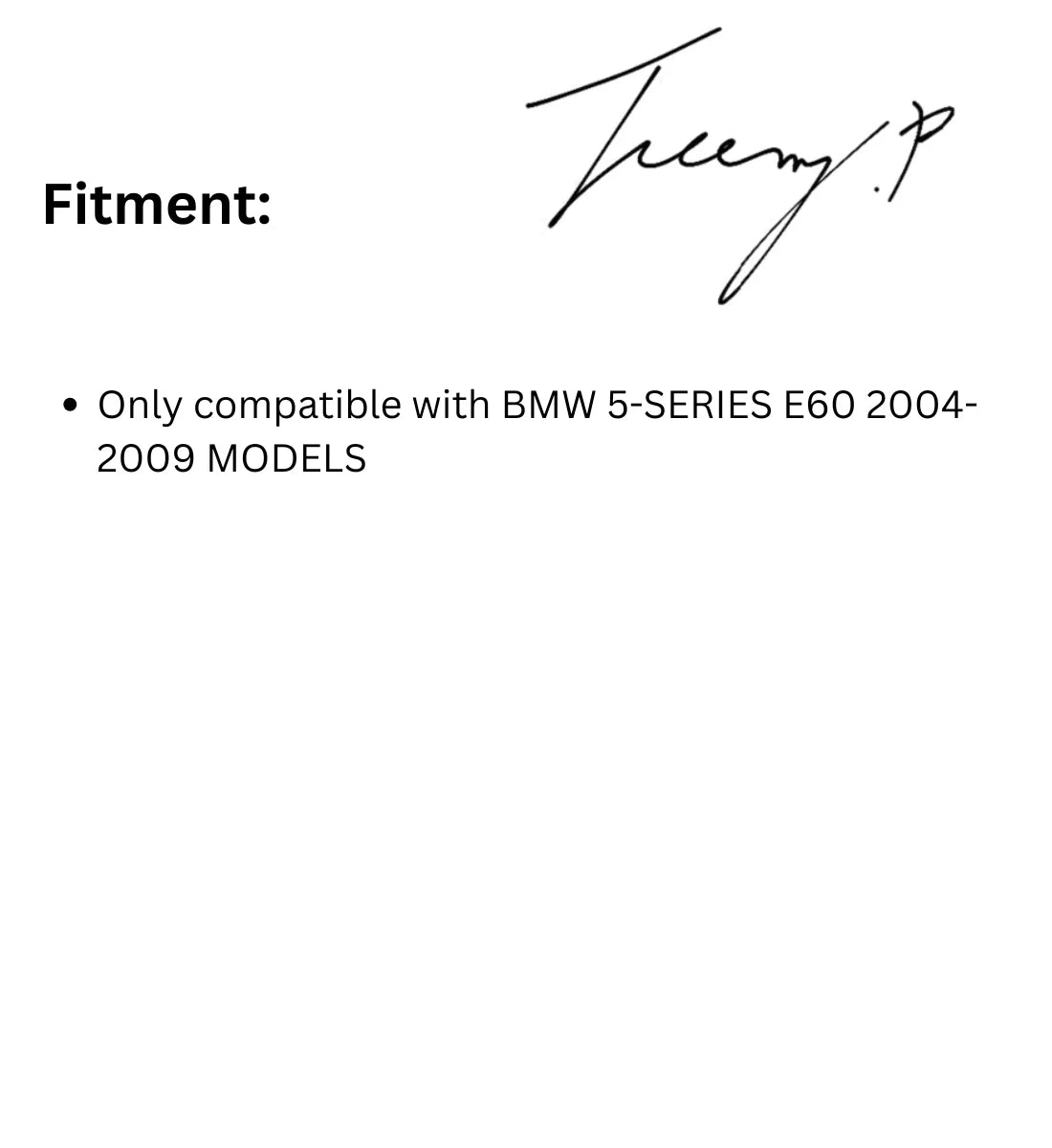 BMW 5 Series E60 (2004-2009) 