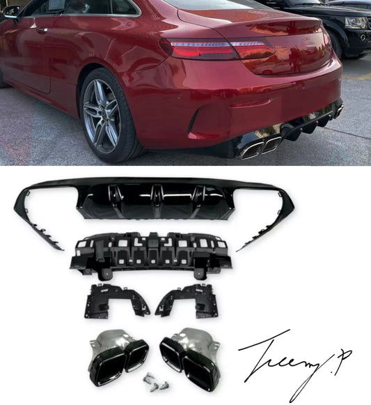 Mercedes E-Class C238 Coupe / A238 Cabriolet (2017–2023) E63 Style Rear Diffuser & Tips