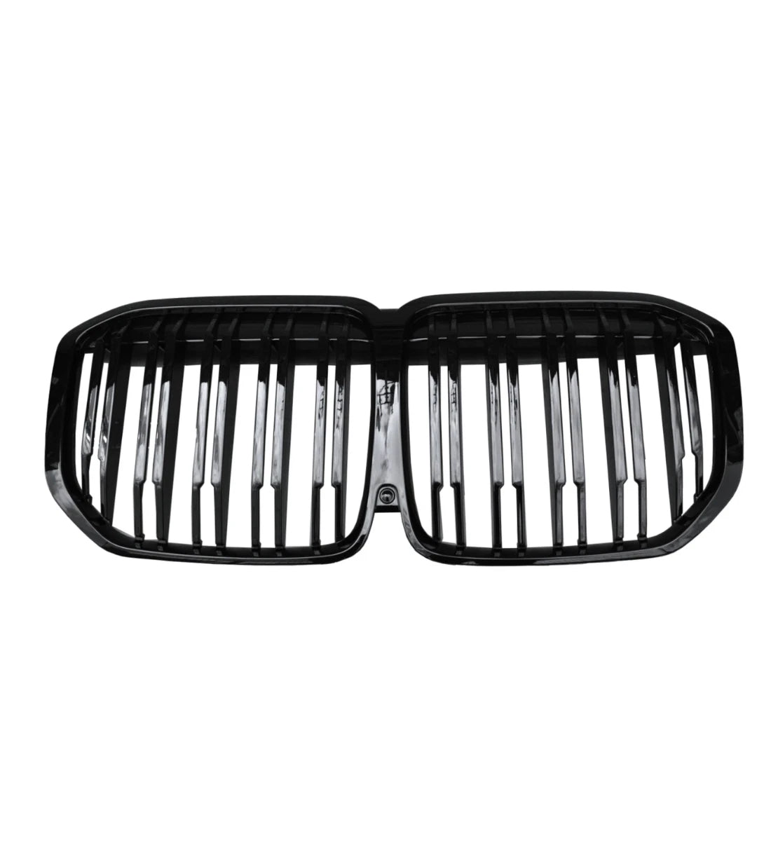 Gloss black M Performance double-slat front kidney grille installed on a 2019-2023 BMW X7 Pre-LCI (G07)