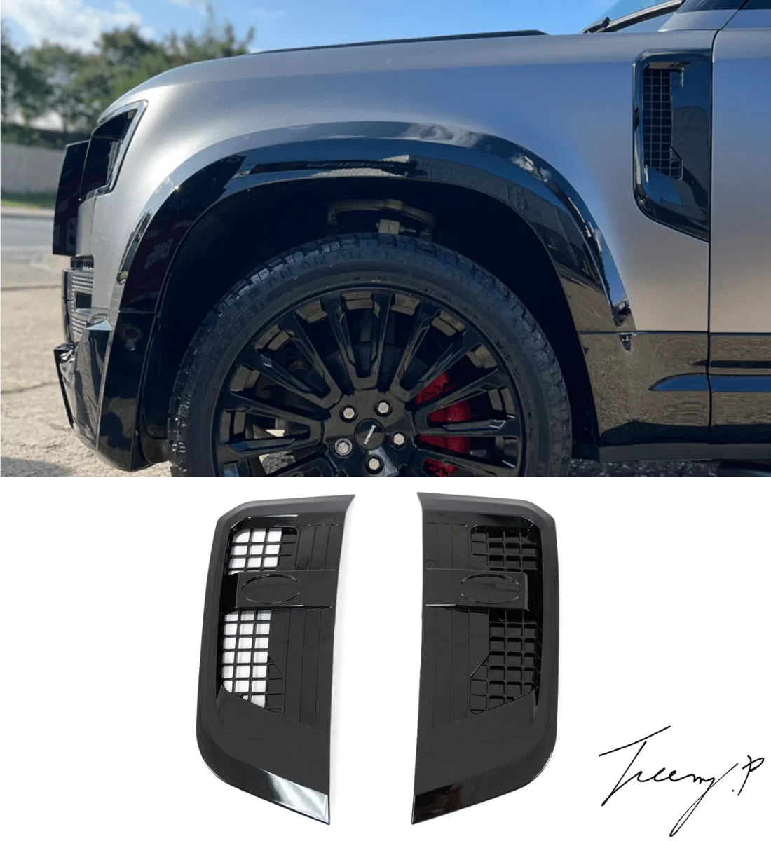 Land Rover Defender 90/110 L663 (2020+) Gloss Black Wing Side Air Vent Grilles