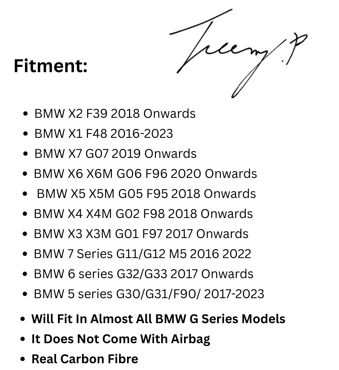 BMW F39 G30 G31 G01 G05 G06 G07 G80 (2018-2024) 