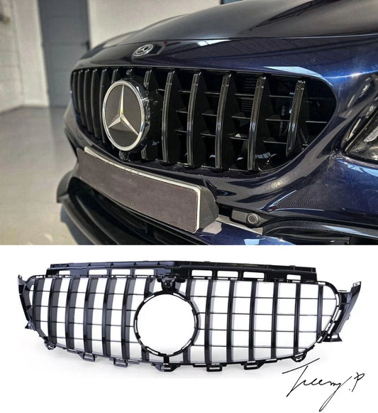 Gloss Black Panamericana GT Style Front Grille for Mercedes E Class W213 (2016-2020)