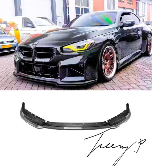 BMW M2 G87 (2023+) M Performance Carbon look Front Splitter Lip Spoiler Body Kit 