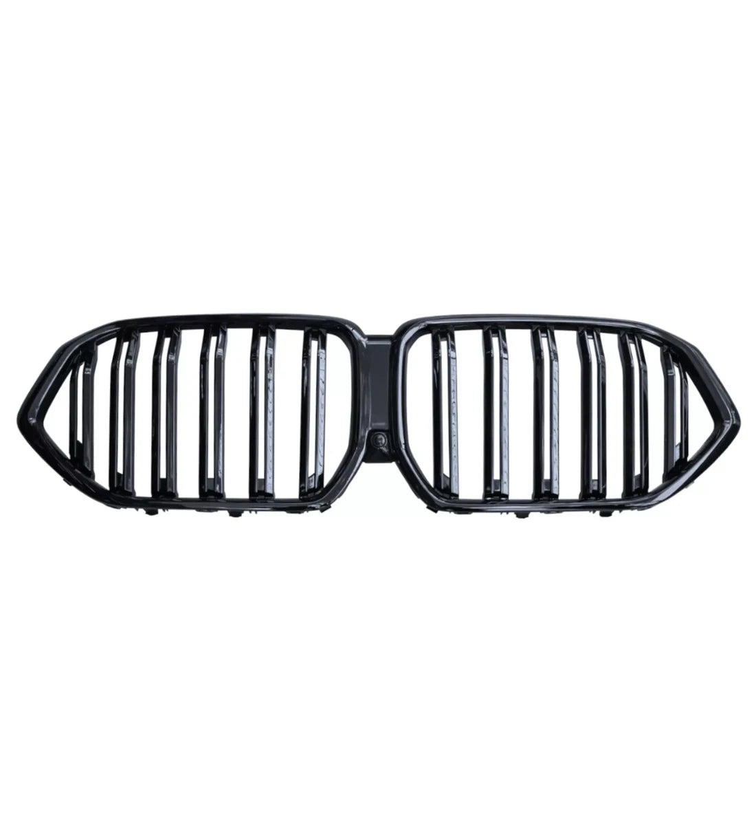 Gloss Black Double Slat Front Kidney Grille For BMW X6 G06 2019-2023 OEM Fit
