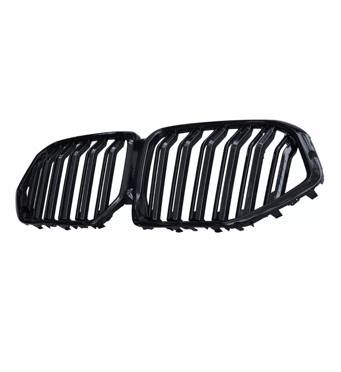 Gloss Black Double Slat Front Kidney Grille For BMW X6 G06 2019-2023 OEM Fit