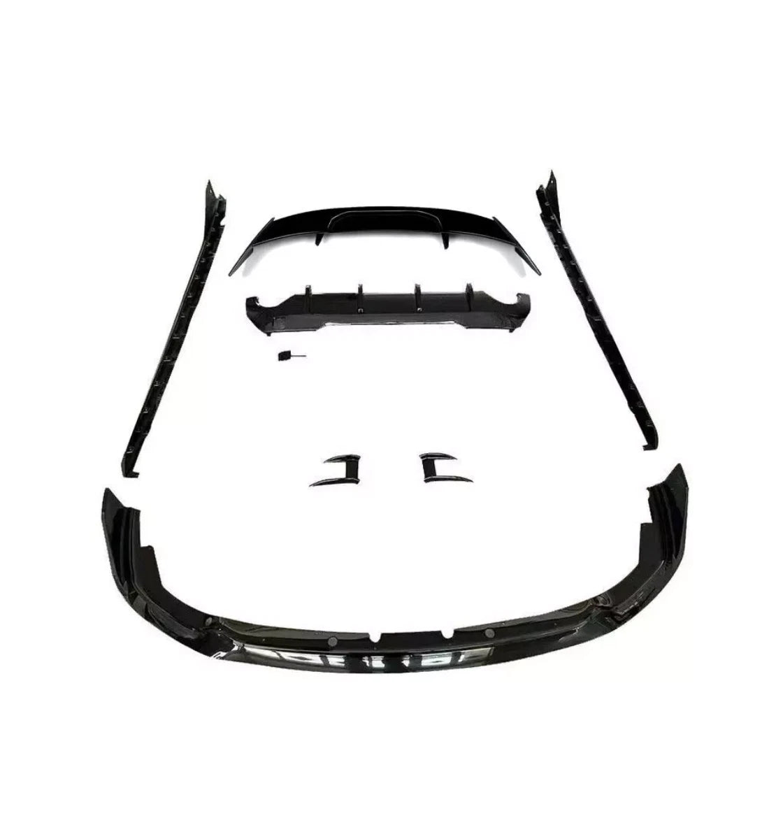 M Performance style front splitter, rear diffuser, and aero body kit installed on a 2019-2025 BMW 1 Series F40 120i
