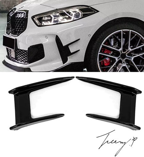 BMW 1 Series F40 (2019+) M135i Gloss Black MP Style Canard Aero Side Blades Flicks